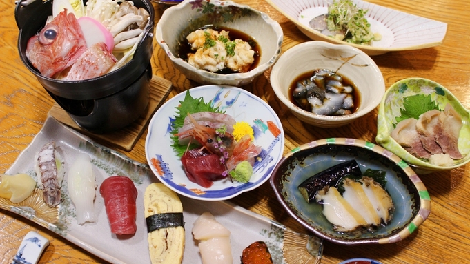 ＜２食付＞ 地のもの旬のもの♪旬の握り鮨を堪能！寿司屋の大将が和食でおもてなし